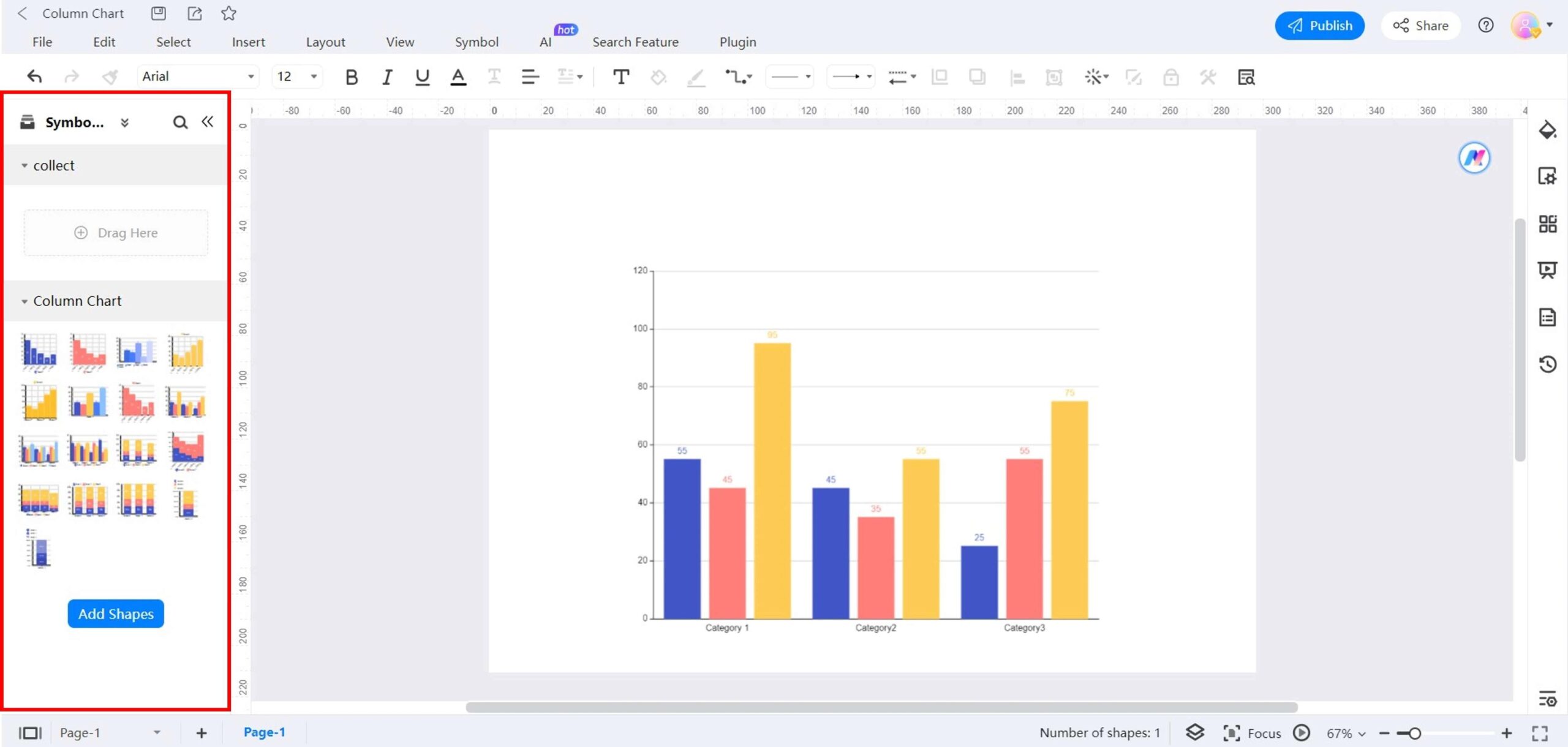 Make Column Charts With Free Templates