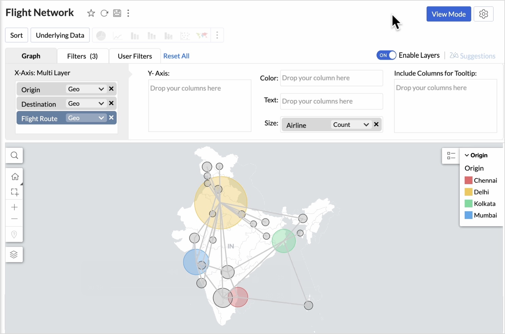 Filled Map Charts Data Columns