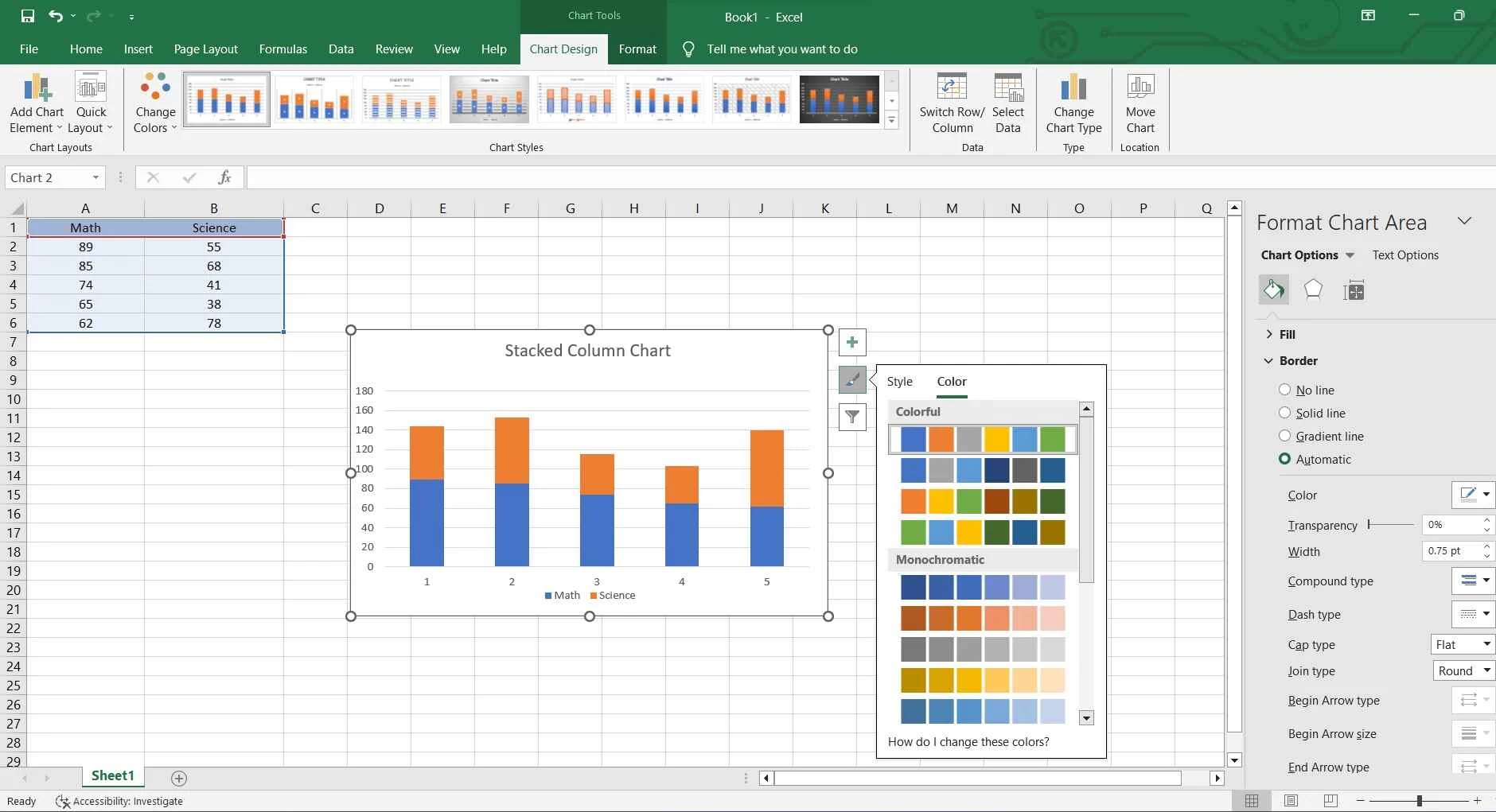 120'S Chart Columns