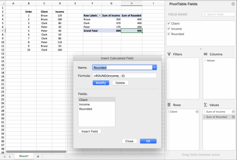 Microsoft Excel Grand Total Of Calculated Fields In A Pivot Table Super User