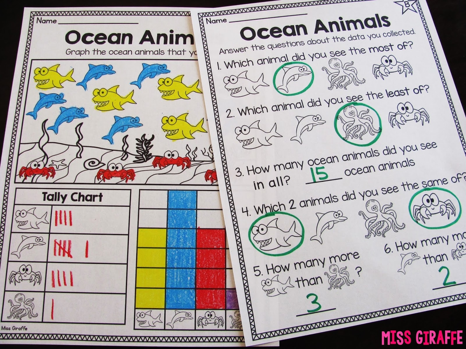 Five Column Graph Pocket Chart