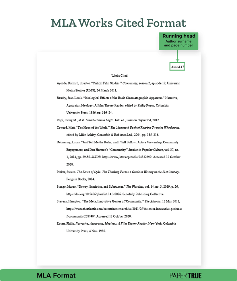 MLA Format 9th Edition Paper Formatting Guidelines