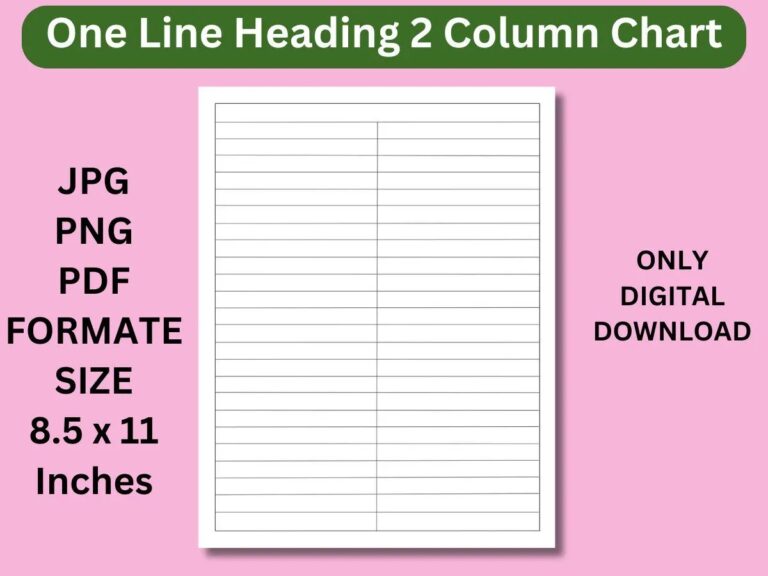 One Lined Heading 2 Column Blank Column Chart Column Grid Blank 