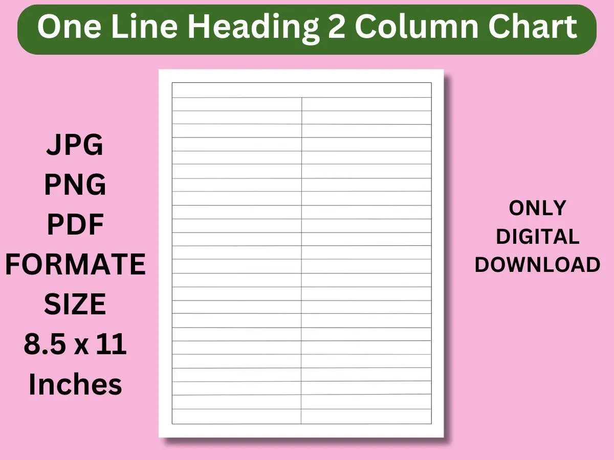 Blank 2 Column Chart With Lines