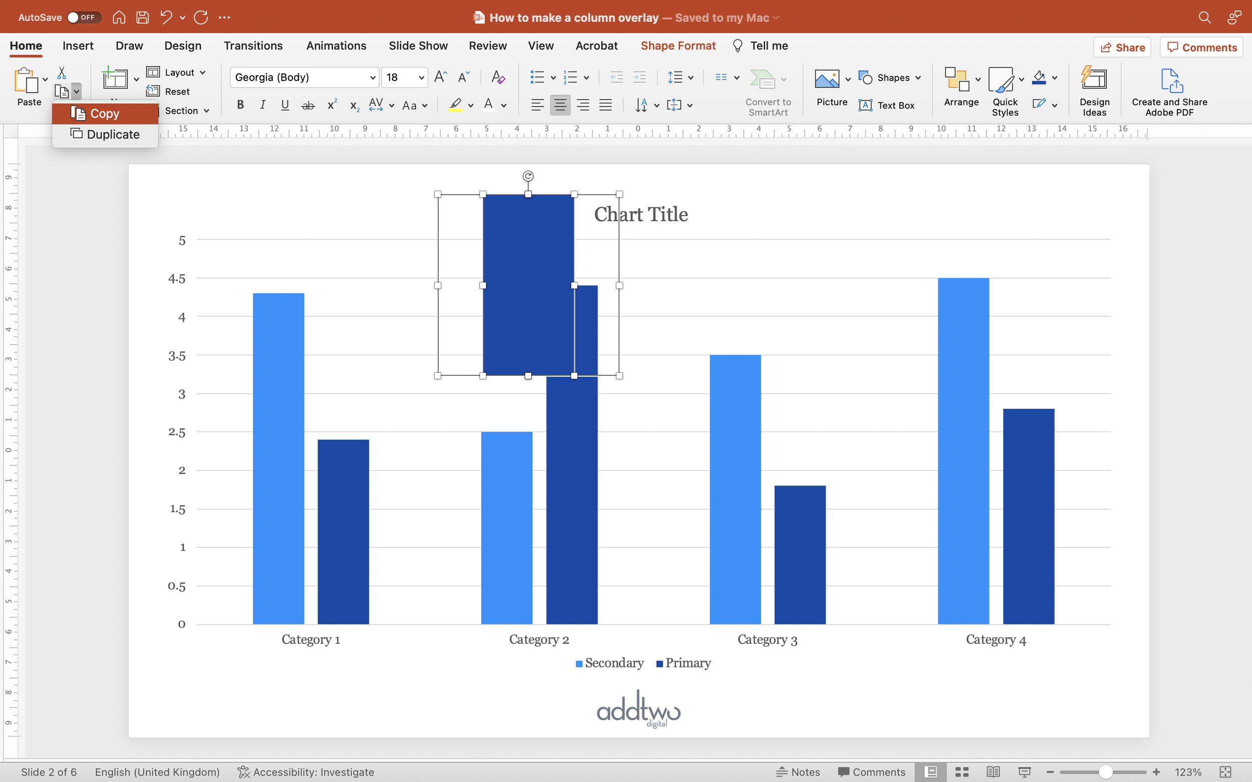 Powerpoint Column Chart Series Overlap