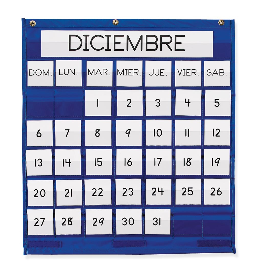Pacon Monthly Calendar Pocket Chart Blue 25 Pacon Monthly Calendar Pocket Chart Blue 25