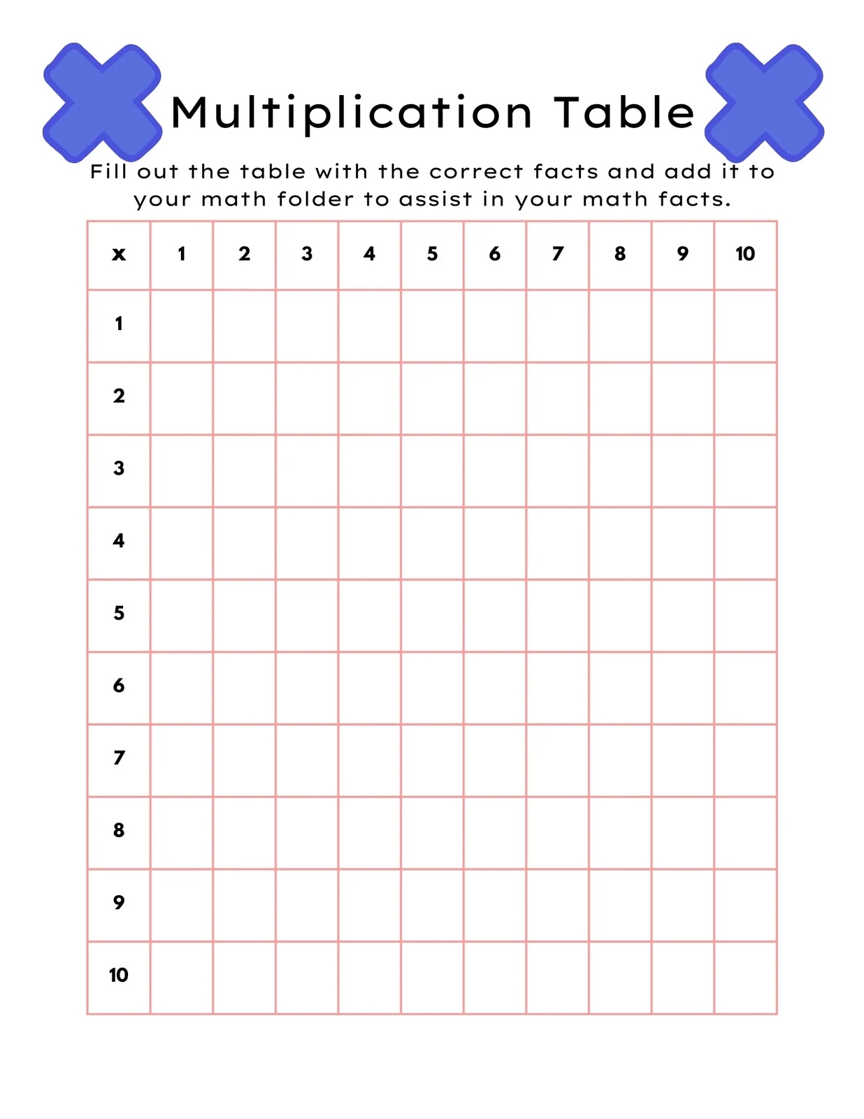 Page 2 Free And Customizable Multiplication Templates Canva