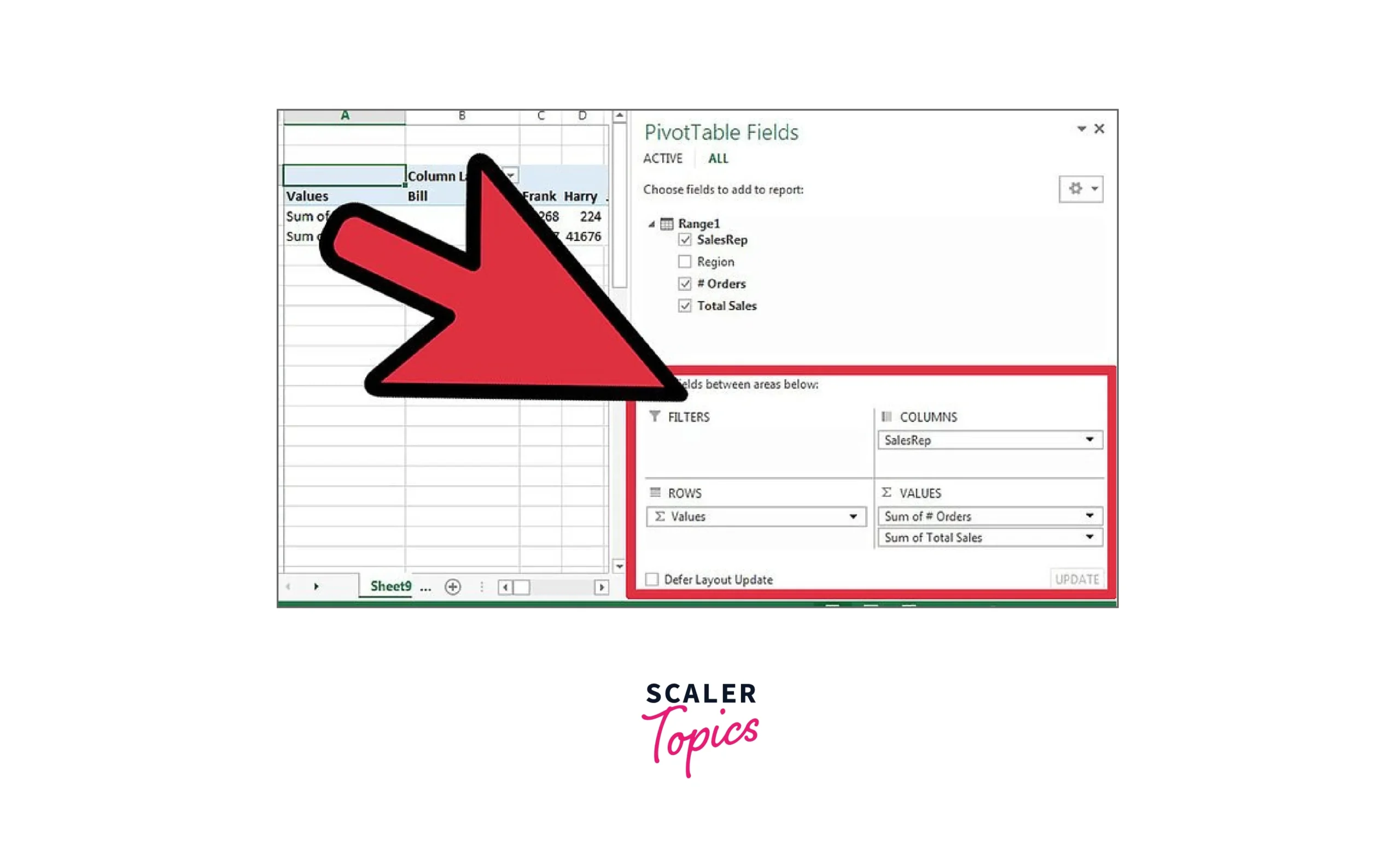 Pivot Chart Exclude Column