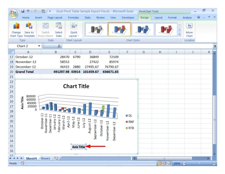 Pivot Table And Pivot Chart Tutorial Step 5 Excel Analytics