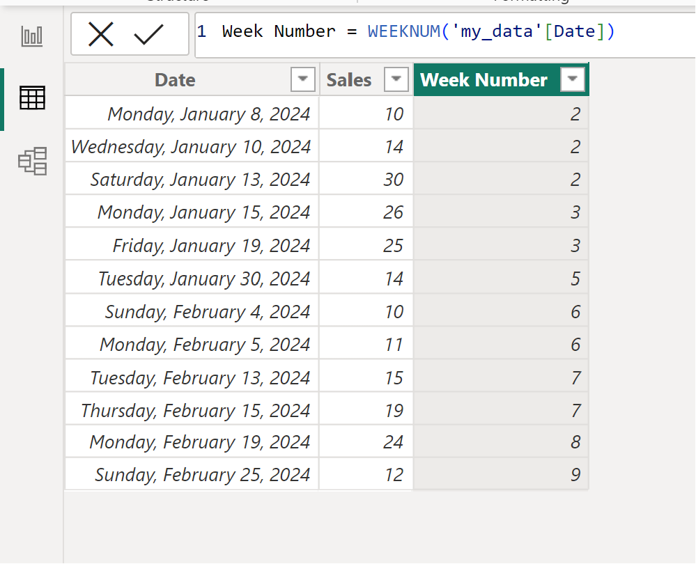 Power BI How To Add Week To Date Hierarchy