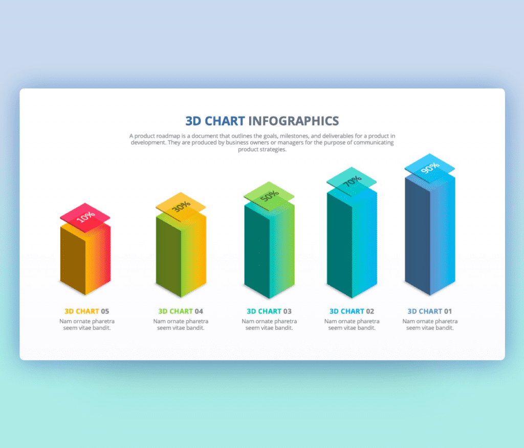 Premast 3D Column Chart Infographic PowerPoint Template