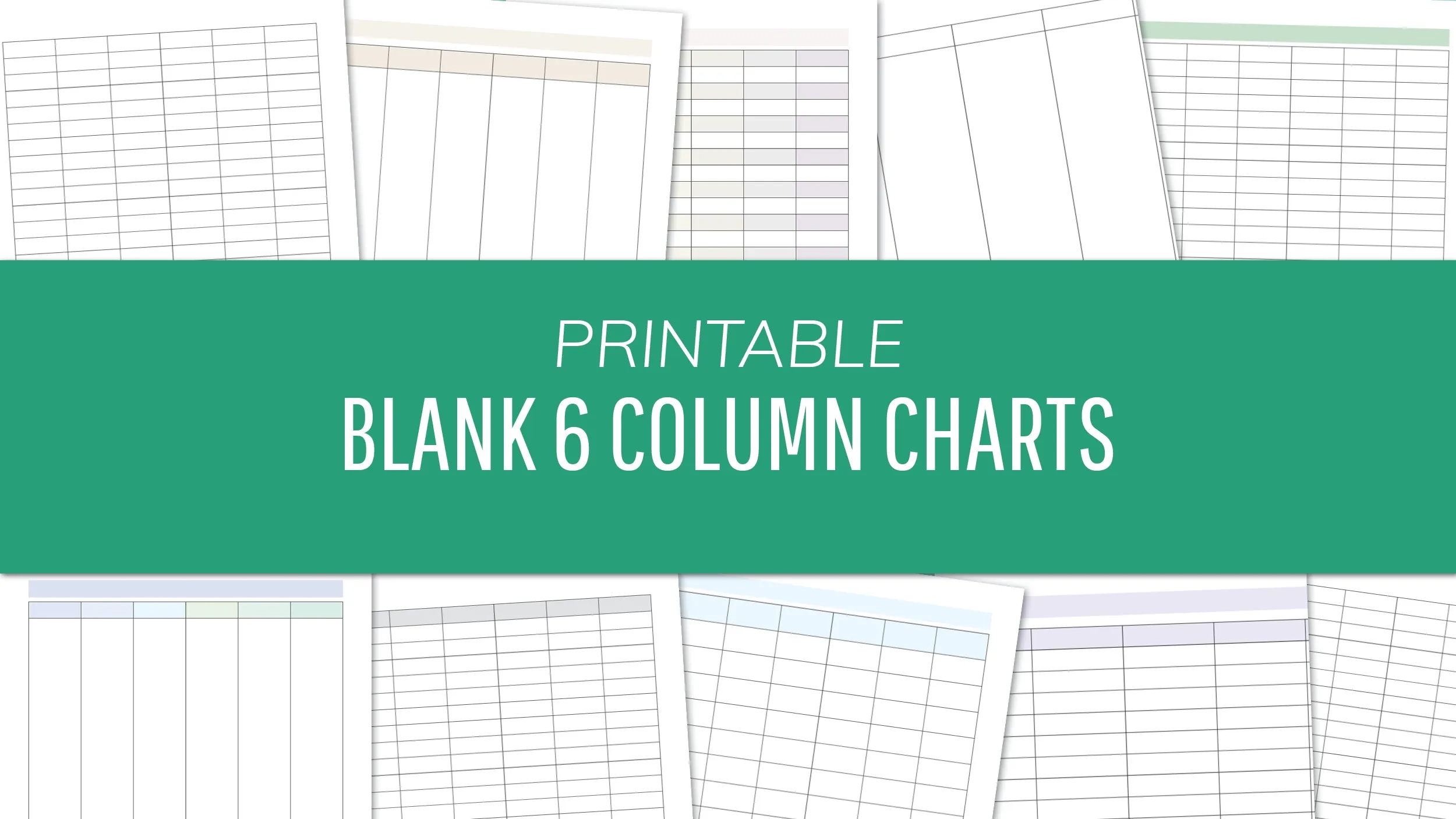Printable Blank 6 Column Chart Templates FREE 6 Column Tables