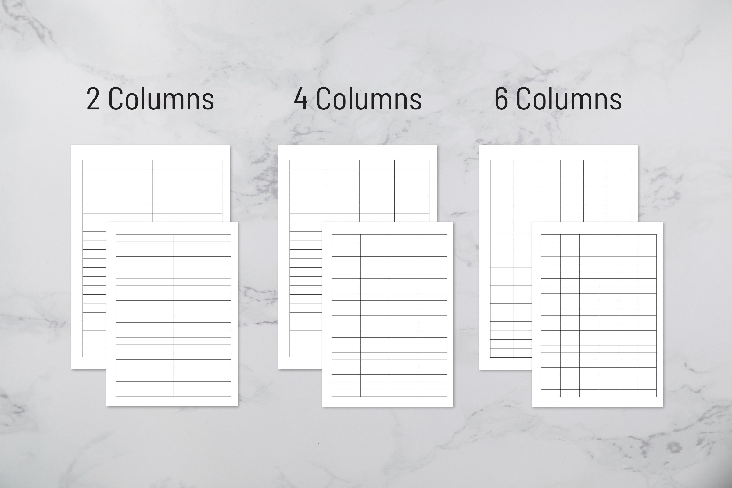 Printable Columns And Rows Printable Planner Pdf