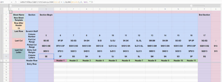 Printing Arrays Of Column Letters Column Ranges And Column 