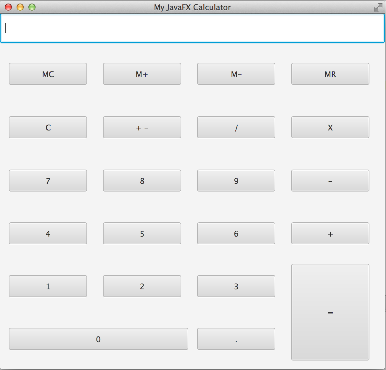 Project JavaFX Calculator GoGoTutor