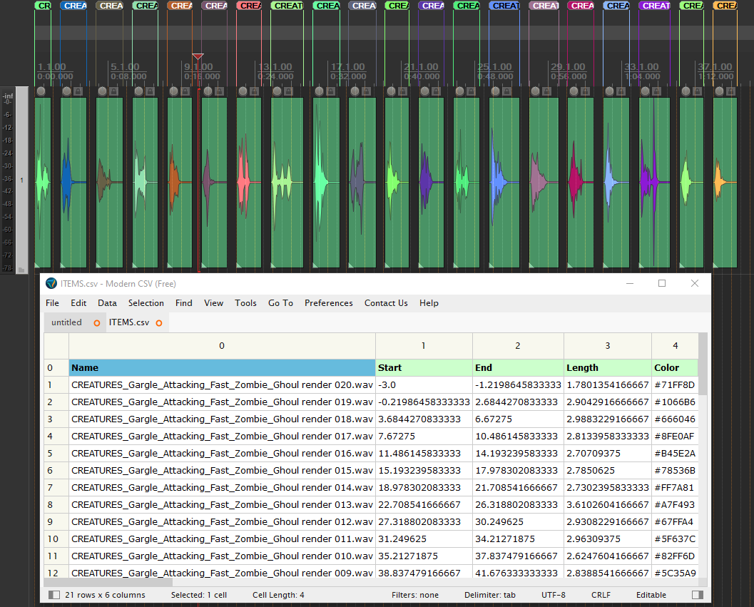 ReaScripts Import Items Or Markers Or Regions From CSV ExtremRaym ReaScripts Import Items Or Markers Or Regions From CSV ExtremRaym
