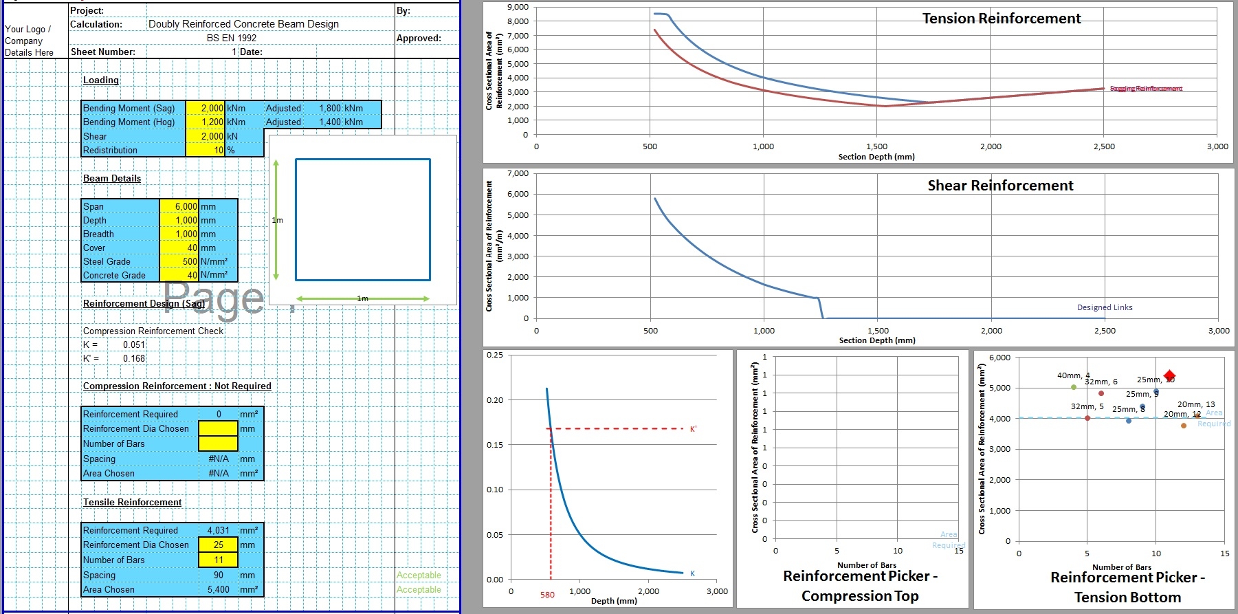 Reinforced Concrete Column Design Spreadsheet CivilWeb