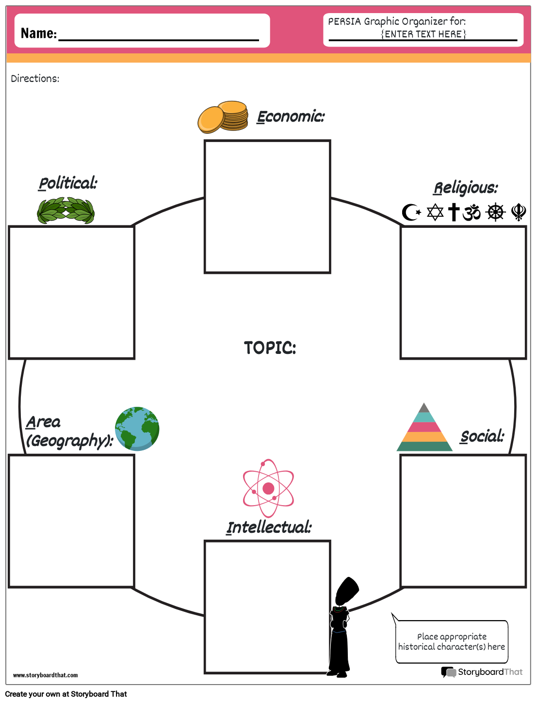 5 Column Chart Graphic Organizer
