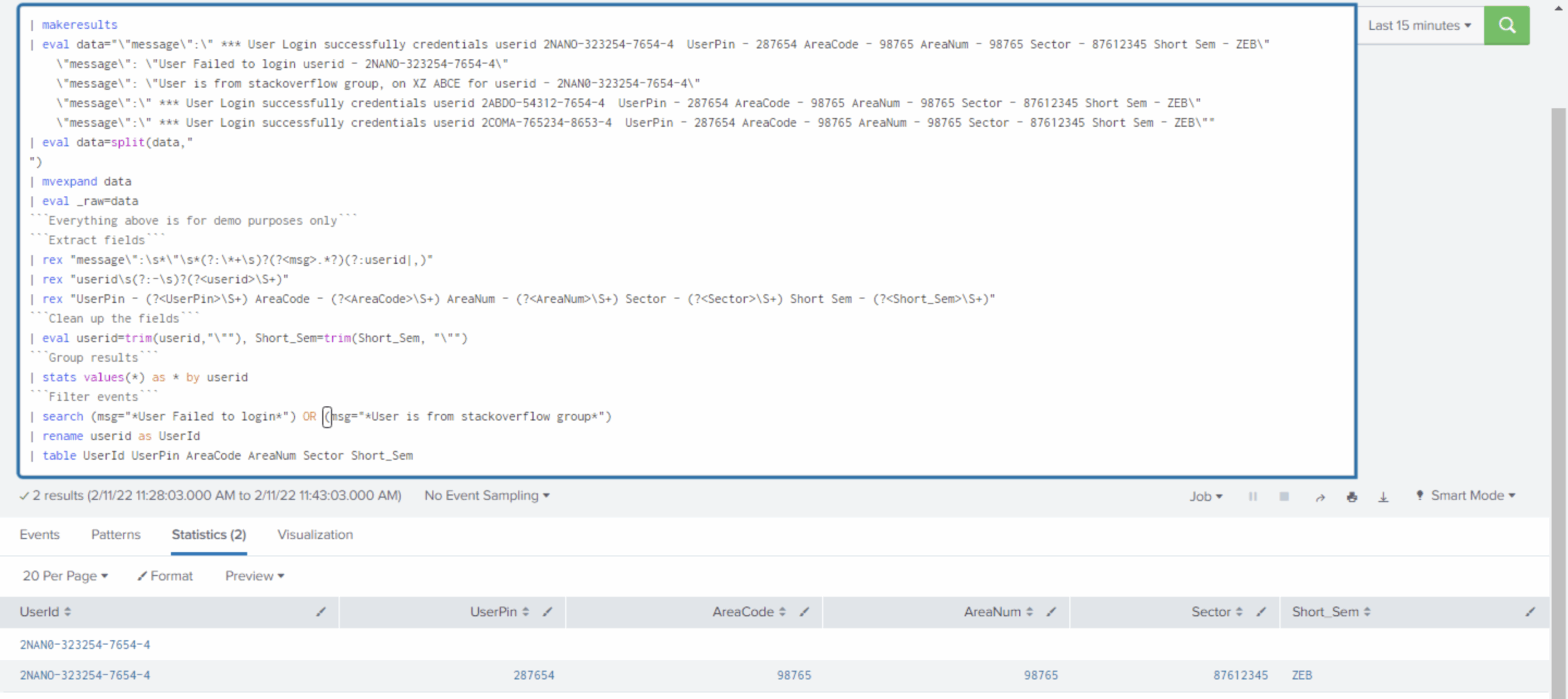 Splunk Query To Create A Table View Stack Overflow