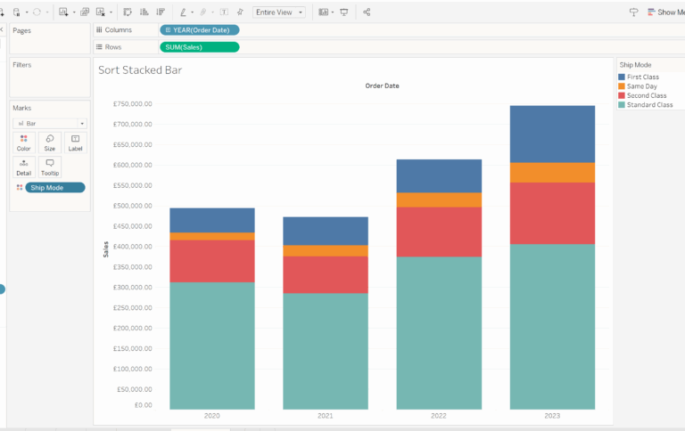 Stacked Bar Charts How To Reorder With A Click Using Set Actions In 