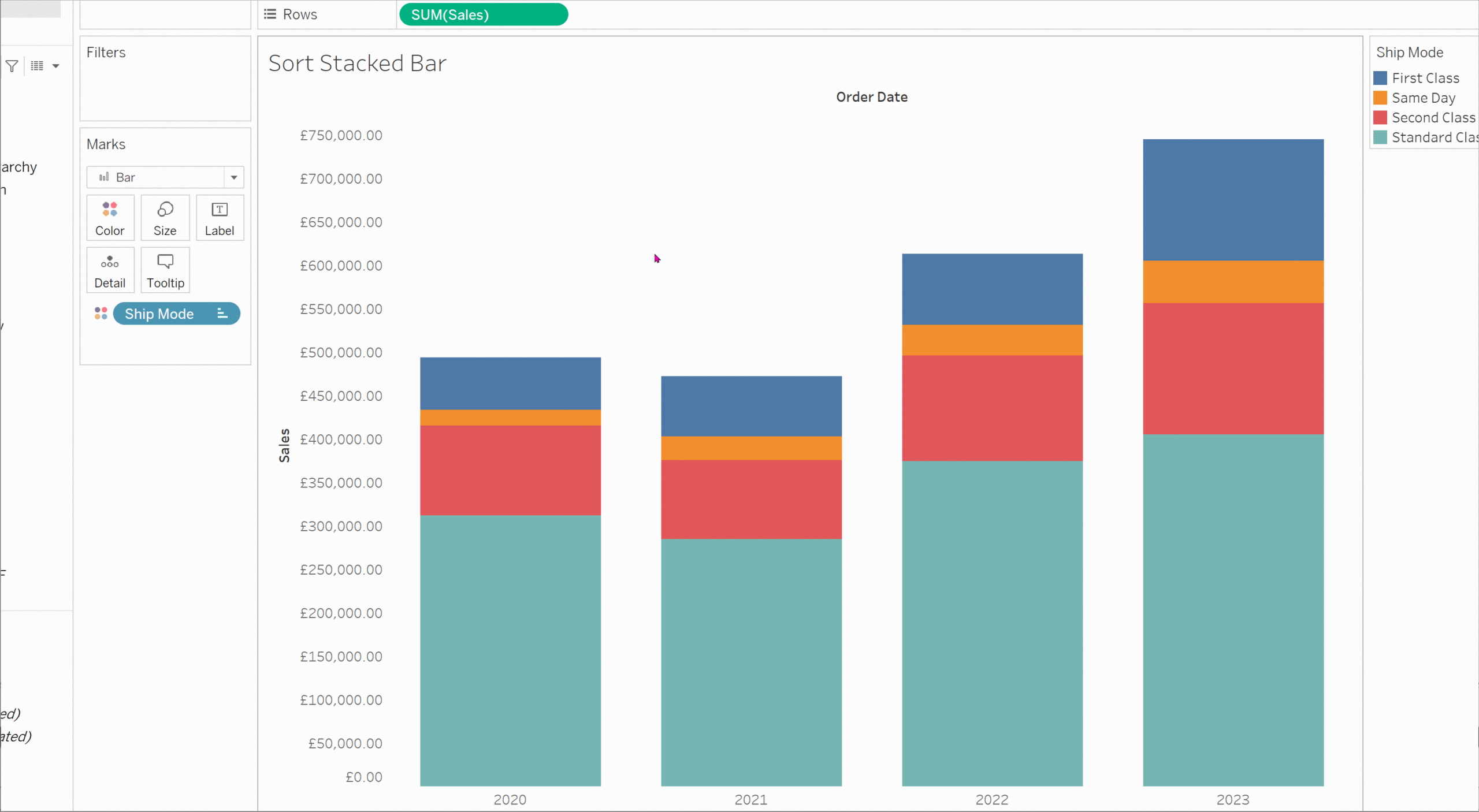 Stacked Bar Charts How To Reorder With A Click Using Set Actions In Tableau The Data School