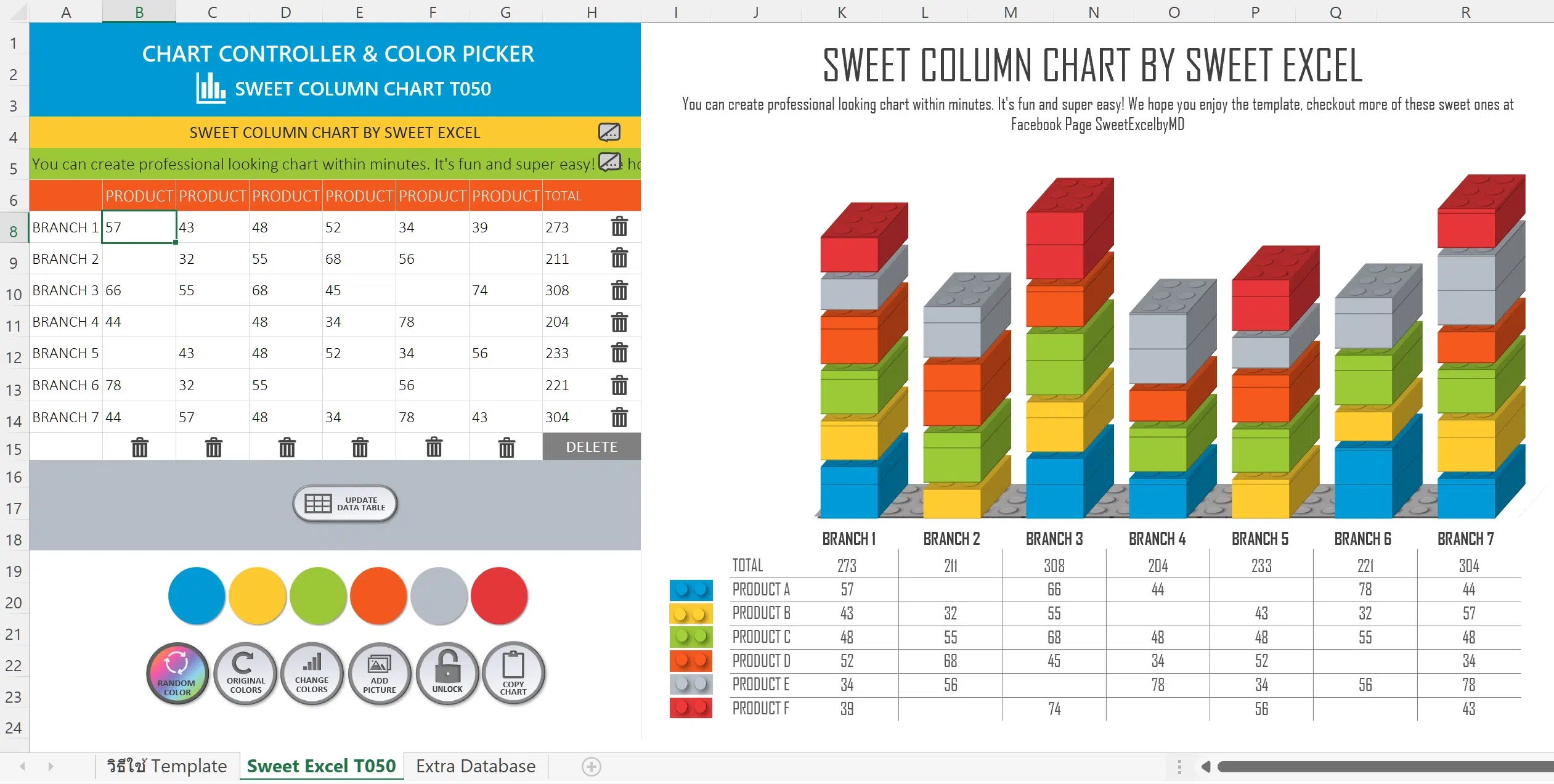 Stacked Column Chart Sweet Excel