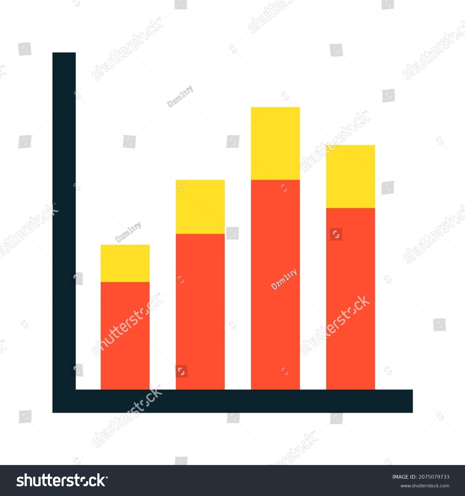 Stacking Column Chart Icon Clipart Image Stock Vector Royalty Free 2075079733 Shutterstock