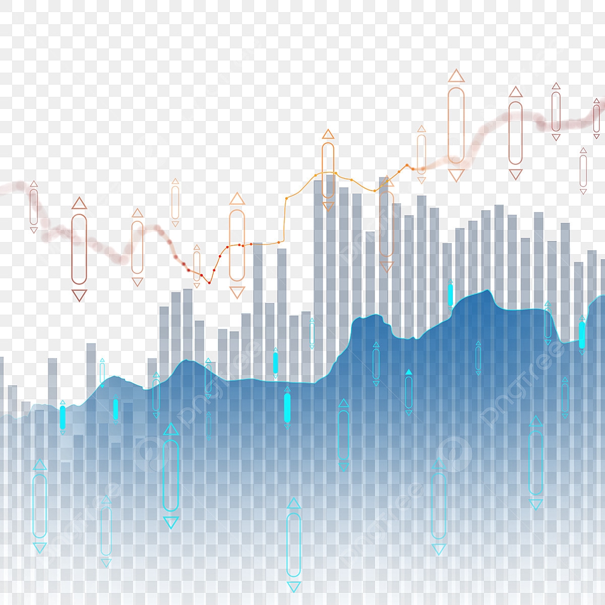 Stock Market Chart White Transparent Stock Market Trend Chart Broken Line Column Analysis Stock Market Trend Chart Polyline PNG Image For Free Download