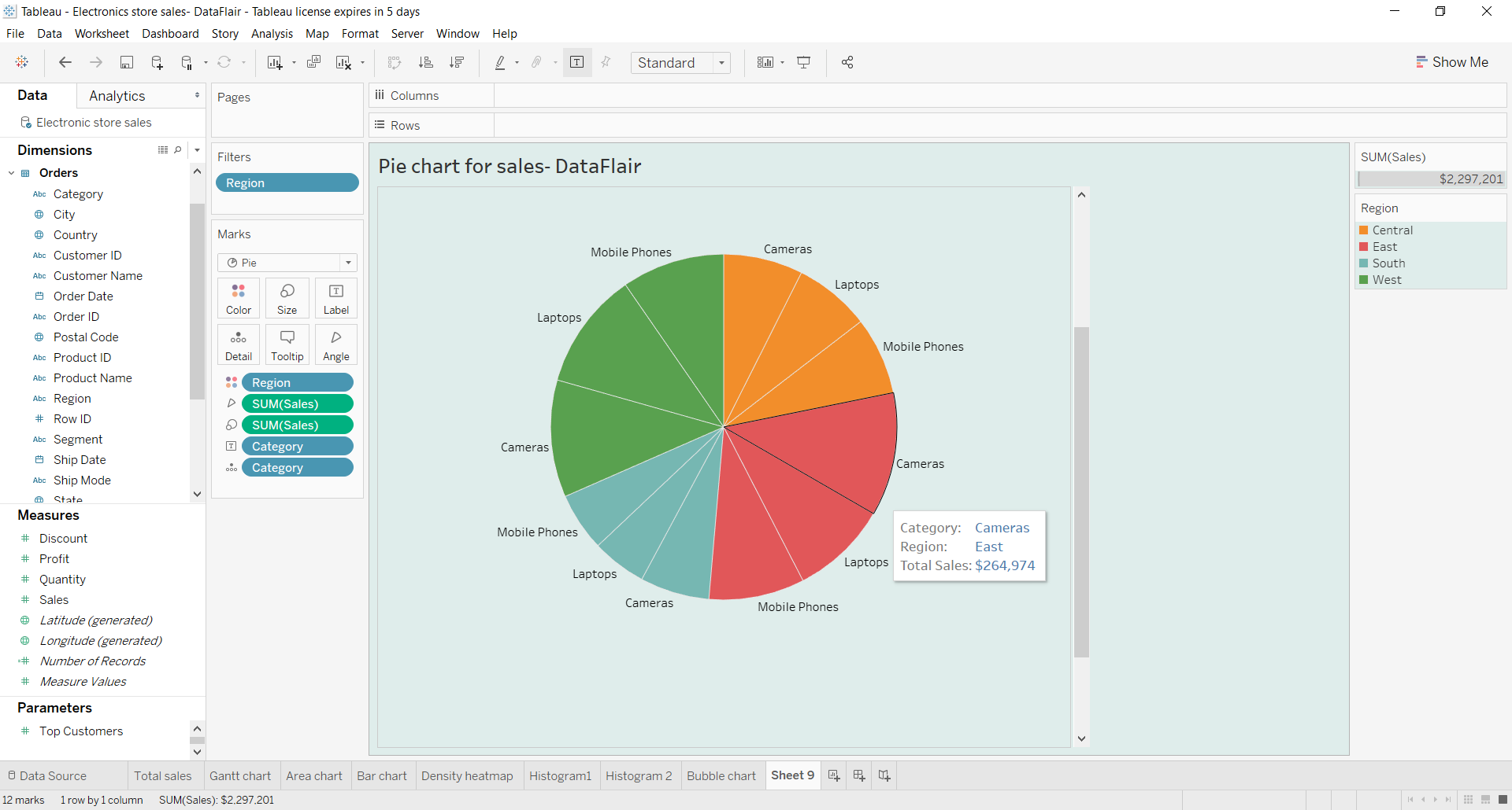 Tableau Pie Chart Glorify Your Data With Tableau Pie DataFlair