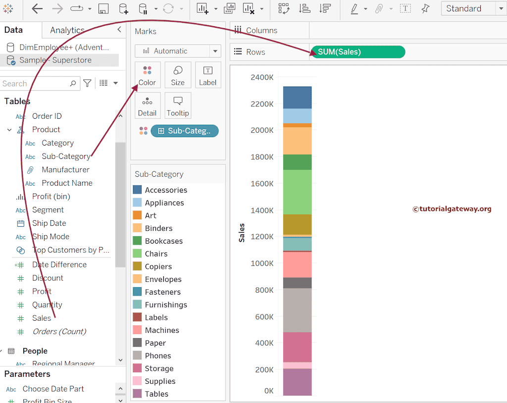 Tableau Pyramid Chart