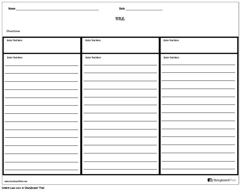Three Column Notes With Lines 2 Storyboard By Worksheet templates