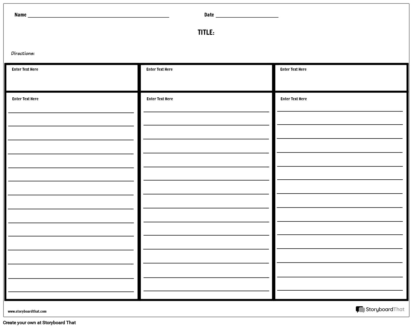 Three Column Notes With Lines 2 Storyboard By Worksheet templates