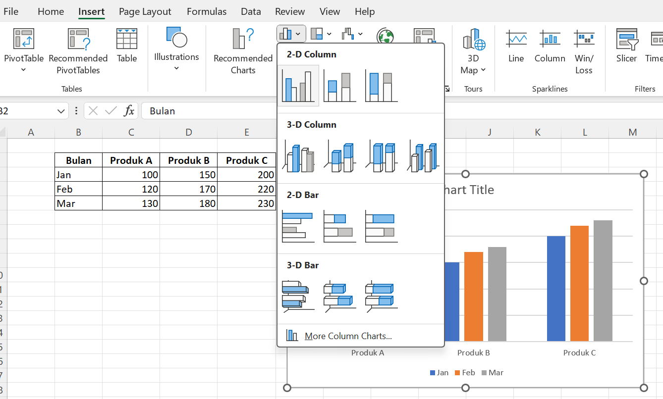 Tutorial Gampang Clustered Bar Chart Di Excel