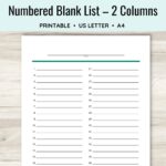Two Blank Column Etsy