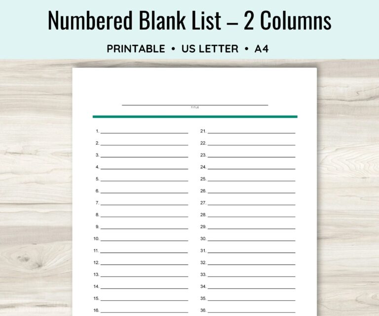Two Blank Column Etsy