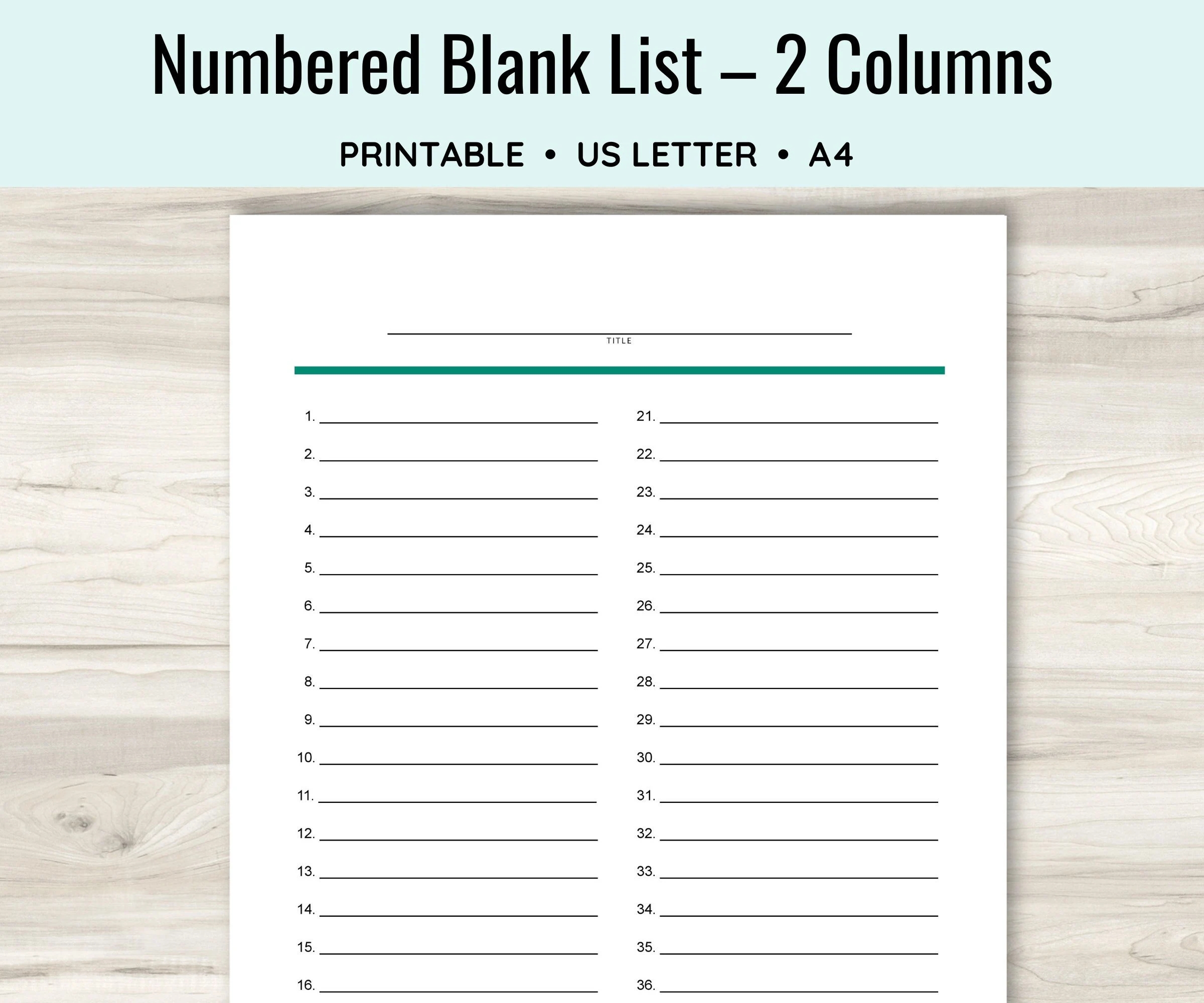 Two Blank Column Etsy