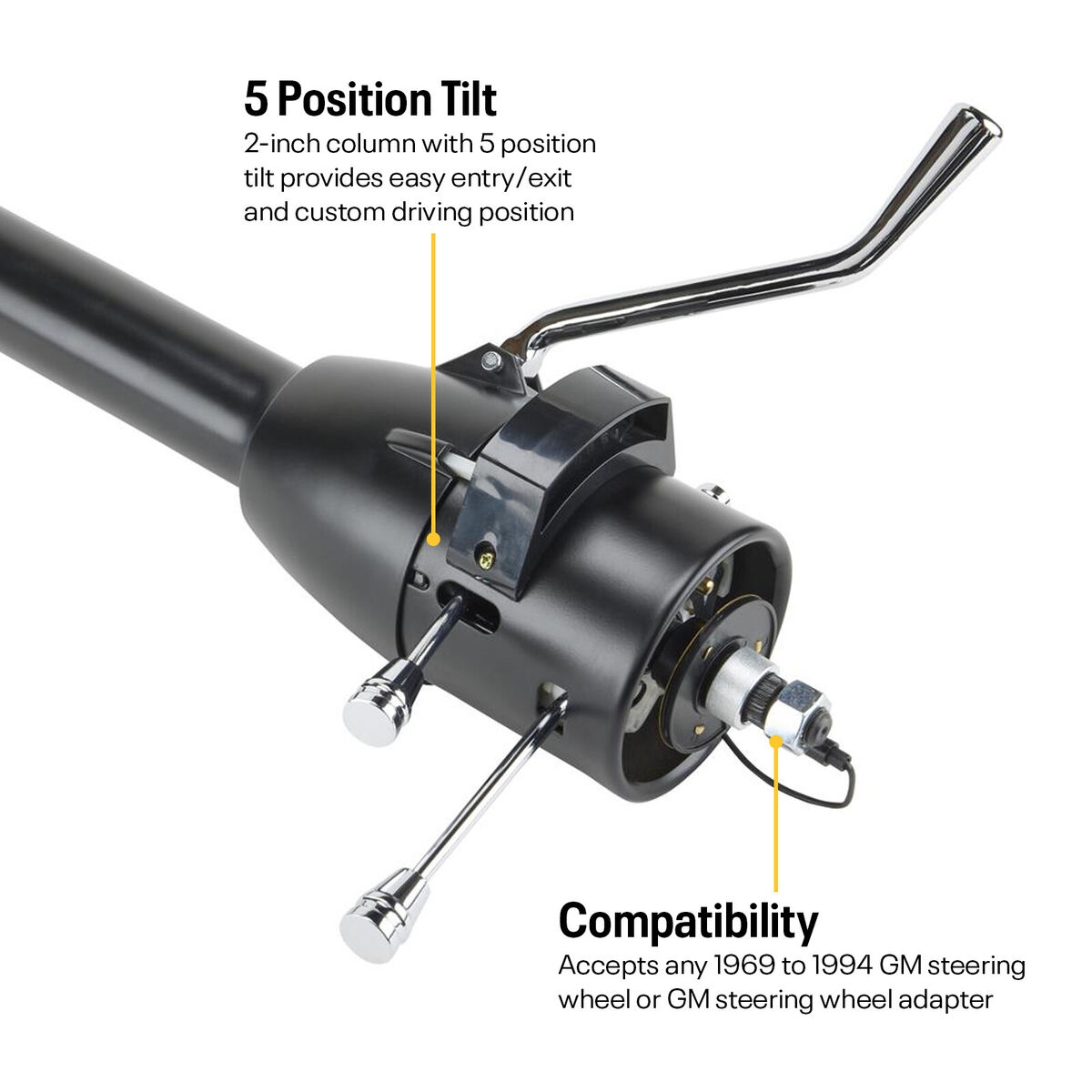 Universal GM Tilt Steering Column With Shifter 32 Inch Black EBay