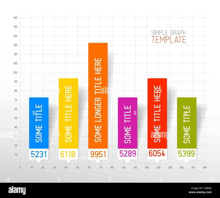 Vector Infographic Flat Design Column Graph Chart Colorful Template Stock Vector Image U0026 Art Alamy