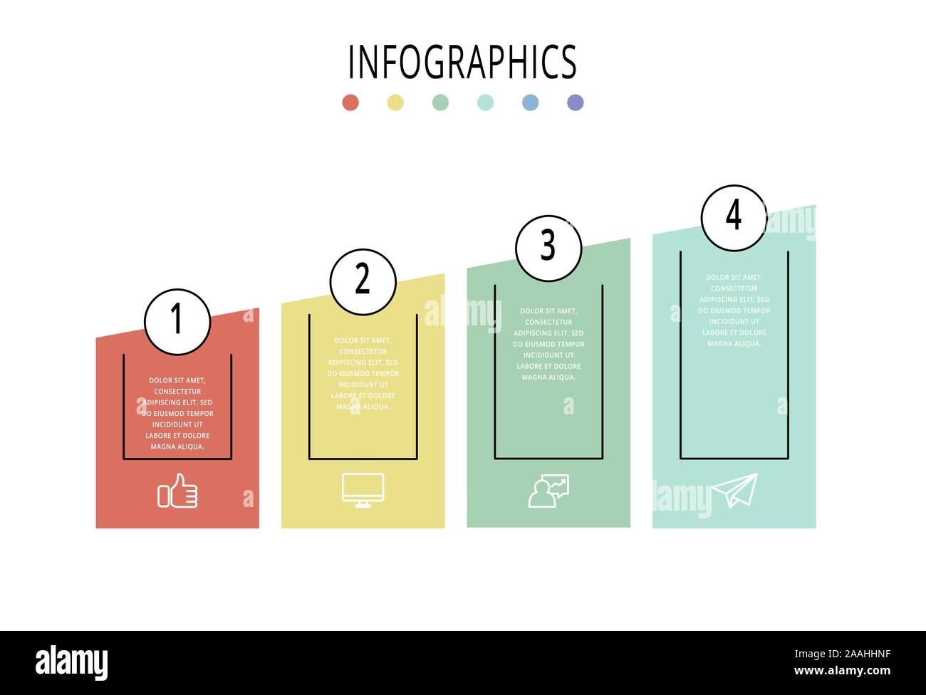 Vector Template Infographics Business Concept With 4 Columns Four Steps For Content Flowchart Timeline Levels Marketing Presentation Graph Stock Vector Image U0026 Art Alamy
