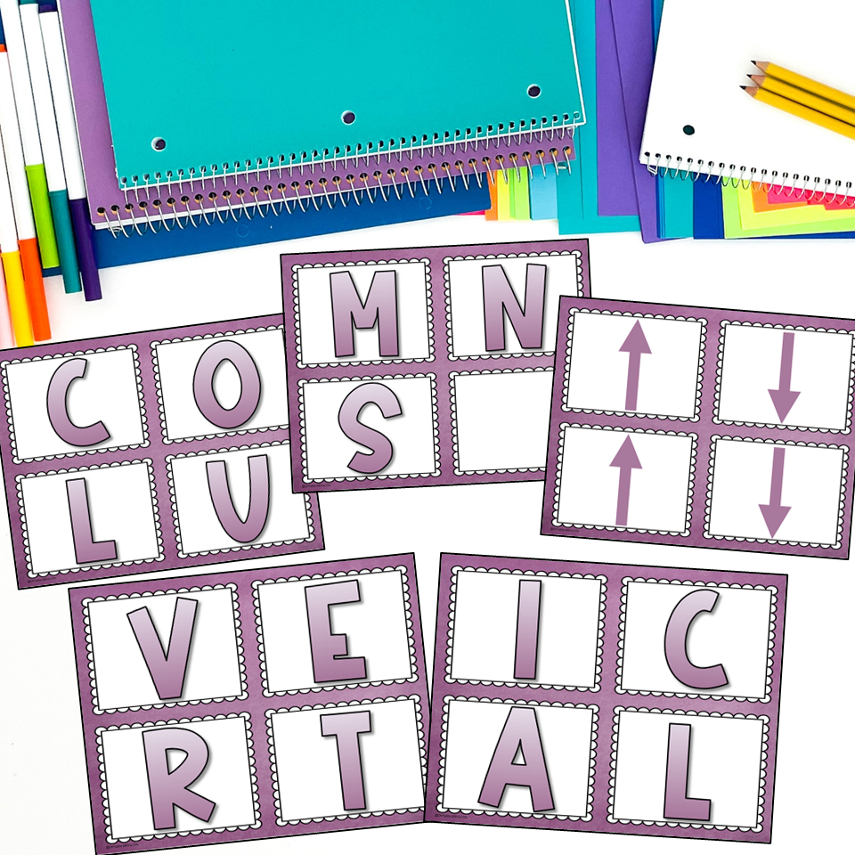 Vertical And Horizontal Rows U0026 Columns Math Posters Anchor Charts Decor Made By Teachers