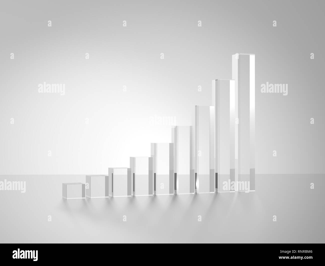 Vertical Glass Bar Chart Gray Color Stock Photo Alamy