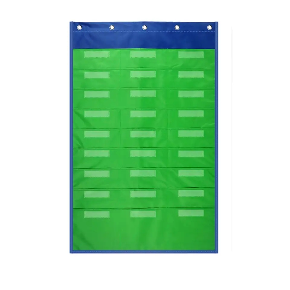 Wall Storage Pocket Charts With 5 Hangers Hang Desk File 27 Pocket File Folder Organizer Classroom Pocket Chart For Home School AliExpress