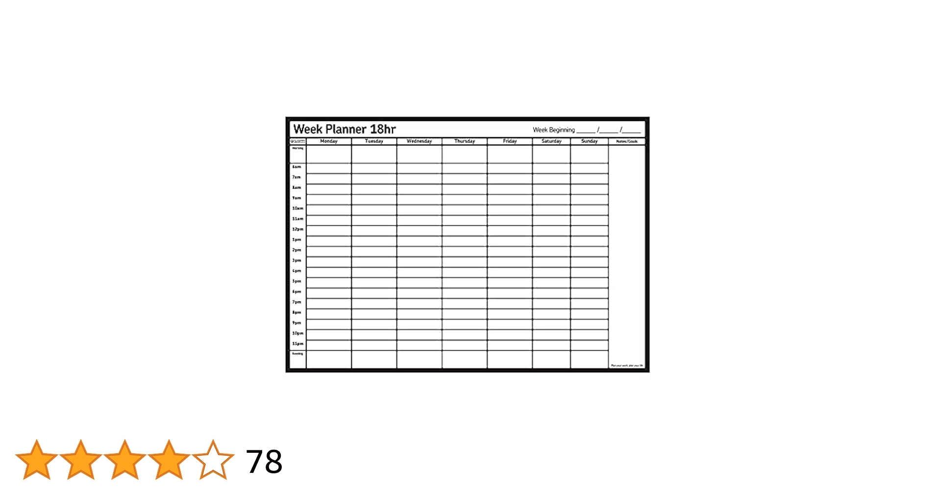 Printable 4 Column Chart