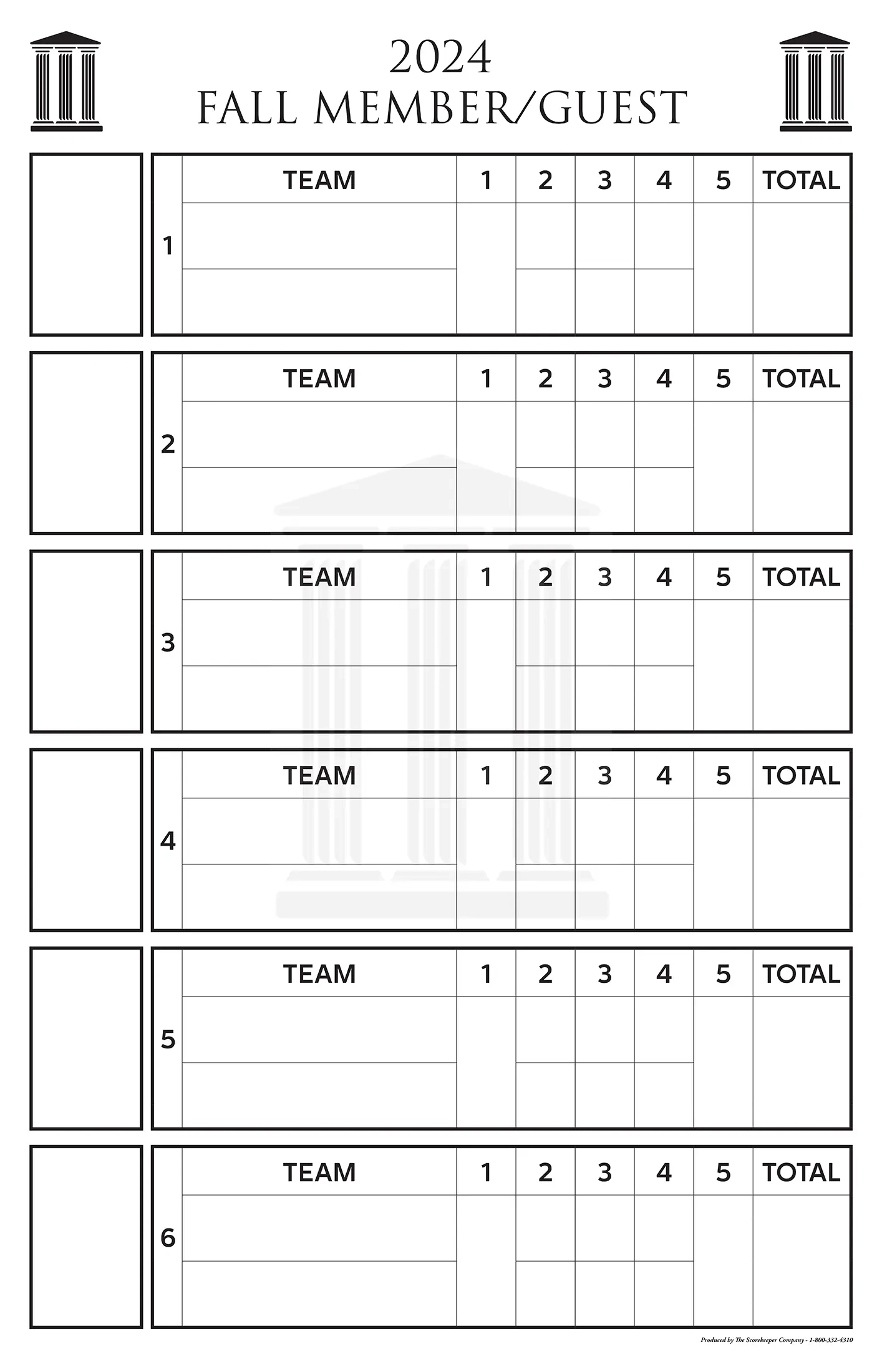 Blank 5 Column Charts Blank 5 Column Charts