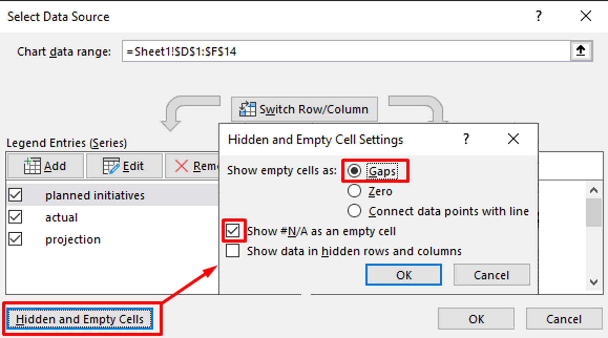 Filter The Column Chart By Excluding